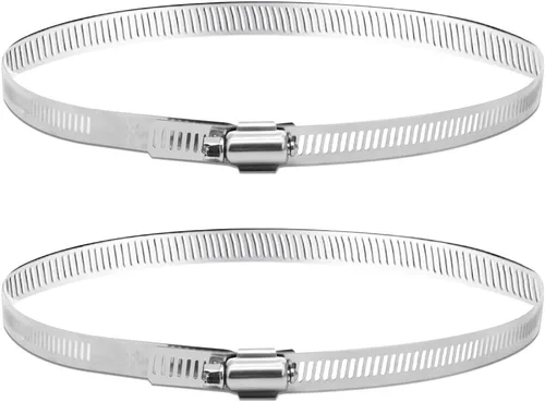 Miniatura 4 de 2 soportes de poste de letrero de 10 x 2 pulgadas con abrazadera ajustable para postes de 2 a 8 pulgadas de diámetro, soportes de montaje