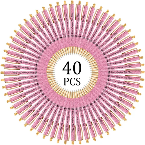 Miniatura 68 de Hasta 100 bolígrafos personalizados con nombre a granel, bolígrafo con purpurina de impresión personalizada, grabado gratis, texto con logotipo
