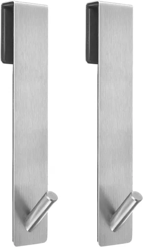Miniatura 9 de Kontoyo Ganchos para puerta de ducha (7.5 pulgadas), ganchos extendidos sobre la puerta para puerta de ducha sin marco, bata, toalla, paquete de 2