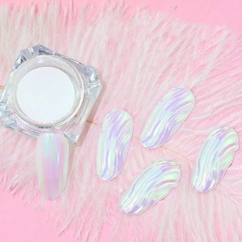 Miniatura 9 de Brillo holográfico para uñas, arco iris, neón, cromado, efecto de polvo de uñas, decoración de escamas, punta de polvo de uñas cromada, accesorios