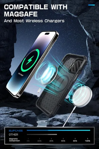 Miniatura 5 de SUPCASE Funda para iPhone 14 Pro Max con Cubierta de Cámara y Soporte (UB Mag XT), [Compatible con MagSafe] [Clip de Cinturón Integrado] Funda