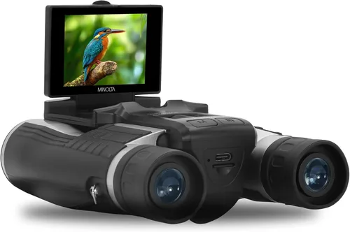 Miniatura 2 de Minolta Binoculares digitales de 12 x 32 – Cámara de video 4K UHD, captura de fotos de 48 MP, zoom digital 8X, pantalla IPS antirreflejo, óptica