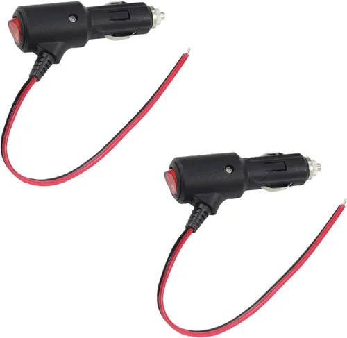 Miniatura 13 de Enchufe macho de encendedor de cigarrillos de repuesto de 12 voltios con interruptor de encendido y apagado, enchufe macho de cigarrillos de 8 pies
