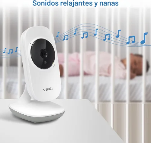Miniatura 9 de VTech VM819-2 Monitor de bebé, pantalla de 2.8 pulgadas, 2 cámaras, rango de 1000 pies, visión nocturna, audio de 2 vías, sensor de temperatura