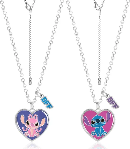 Miniatura 5 de Disney Lilo & Stitch - Juego de 2 collares de mejores amigas con dije de BFF y Stitch, con licencia