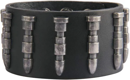 Miniatura 76 de Jeilwiy Pulseras de cuero punk para hombres, pulseras hechas a mano, brazalete ancho, joyería trenzada, color negro y marrón, ajustable, regalos