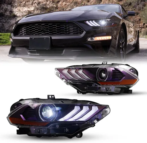 Nixon Offroad - Conjunto de faros delanteros LED completos para Ford Mustang Coupé y convertible 2018-2023, no incluye modelos Shelby