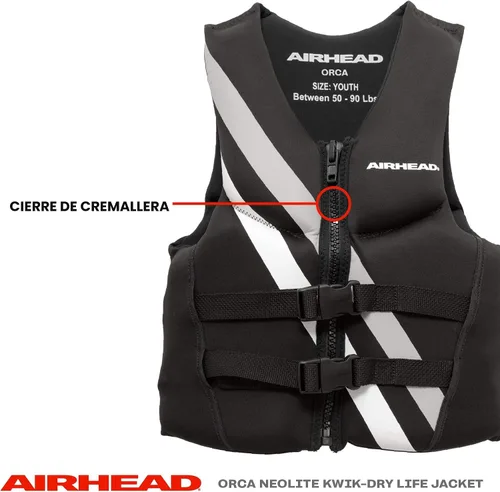 Miniatura 2 de Airhead ORCA Kwik-Dry NeoLite Flex Life Jacket for Adults & Kids - USCG Approved Life Vest for Men, Women, Youth & Child, Watersports Vest for