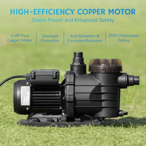 Miniatura 6 de Airthereal AquaMind AM12 Sand Filter Pump for Above Ground Pool, 12" Pool Sand Filter System with Timer, ½ HP Motor, High-Flow 2,642 GPH, 7-Way