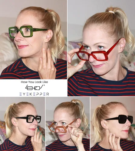 Miniatura 2 de Eyekepper Gafas cuadradas para mujer, paquete de 5 lentes elegantes para mujer