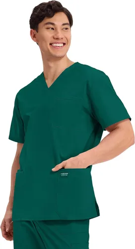 Miniatura 2 de Cherokee WW Professionals WW695 - Camisa de uniforme sanitario para hombre, con cuello en V