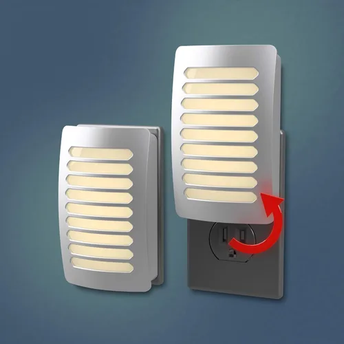 Miniatura 3 de Westek NL-DPLV-N Louver Decoplug - Luz nocturna, níquel satinado