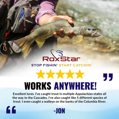 Miniatura 7 de RoxStar Fly Strikers Blue Series - Hand-Crafted in The USA - Proven Nationwide Most Versatile Fishing Spinner for Bass, Trout, Pike, Steelhead- Stop