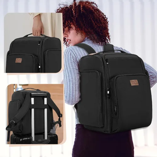 Miniatura 6 de BAFASO Mochila de maquillaje con 4 bolsas extraíbles y 1 bolsa para cepillos, estuche de maquillaje de viaje con múltiples espacios