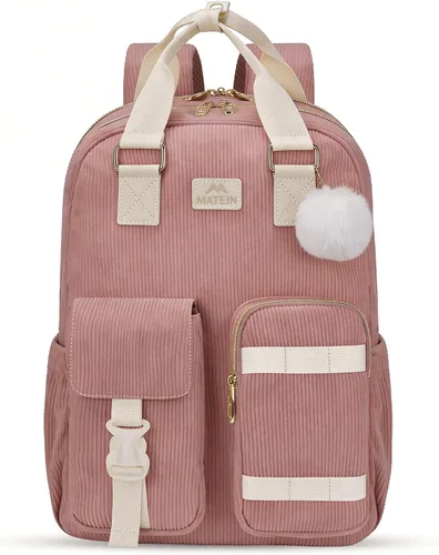 Miniatura 12 de MATEIN TSA - Mochila para adolescentes y niñas, de 15.6 pulgadas, bonita mochila de pana para laptop, estética, universidad, escuela, mochila