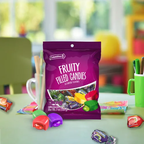 Miniatura 4 de Colombina Sweet Delights – Caramelos rellenos de frutas de 7 onzas – Cáscara dura y centro suave líquido – Piña, uva, manzana verde, fresa sabores