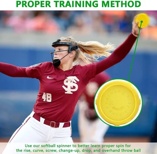 Miniatura 3 de Mogseek Softball Spinner Fastpitch, 12Inches Softball Training Equipment for Pitcher Overhand Thrower Training Aid Equipment for Sports Practice