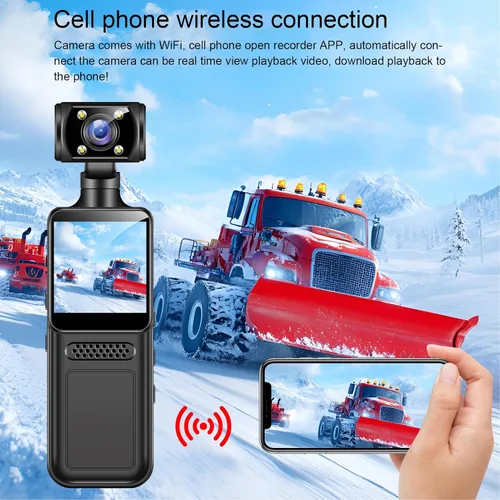 Miniatura 3 de Tangxi Cámara de acción WiFi 4K, cámaras de vlogging de 40 MP con pantalla HD de 1.3 pulgadas, lente giratoria de 180°, ultra ancha de 135°, control