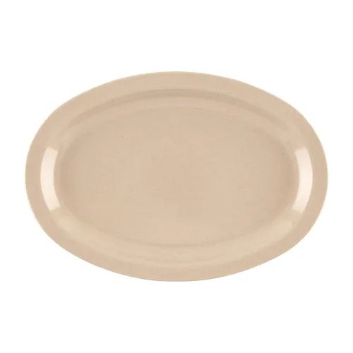 Miniatura 3 de G.E.T. OP-612-S - Plato ovalado de melamina, 11.75 x 8.25 pulgadas, arenisca (juego de 12)