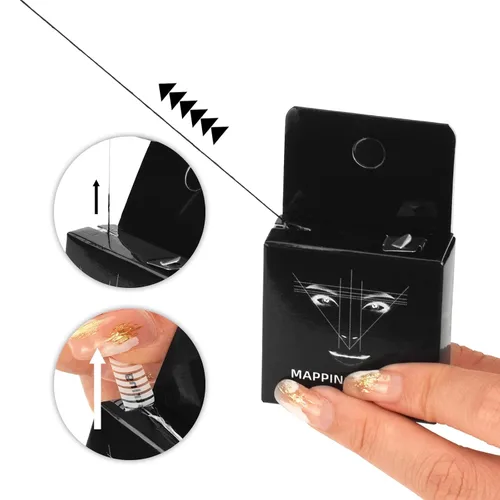 Miniatura 2 de JimKing Cuerda de mapeo de cejas, herramienta de medición de cejas, cuerda de microblading preentintada, línea de mapa premium para modelado