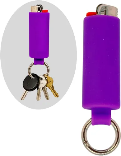 Miniatura 11 de Lighter Holder for J6 BIC Lighters. Keychain Lighter Case. Silicone Keychain case has a Spring Clip Attached to Easily Secure to Any Bag, Key Ring