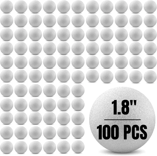 Miniatura 29 de Hygloss Bolas redondas de espuma para manualidades 6 piezas de espuma blanca de 3.8 pulgadas (XPS) para artes, pequeñas bolas de espuma