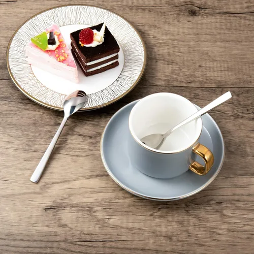 Miniatura 6 de IMEEA Cucharas de café y té de 5.5 pulgadas, cucharas pequeñas de postre de acero inoxidable SUS304 para café, té y helado, juego de 6