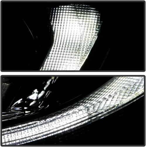 Miniatura 7 de ACANII - Para [tipo halógeno] 2016-2021 Honda Civic Chrome Housing LED DRL Proyector Faros Faros Par Izquierdo+Derecho