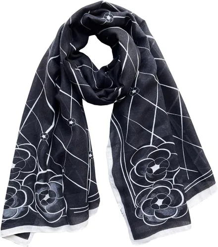 Miniatura 28 de JERLA Bufandas para mujer, ligeras, suaves, de moda, sólidas, bufanda, chal a cuadros