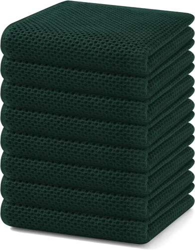 Miniatura 193 de Homaxy Paños de cocina de 100% algodón con tejido de gofre, ultra suaves, absorbentes, de secado rápido, 12 x 12 pulgadas, paquete de 6, amarillo