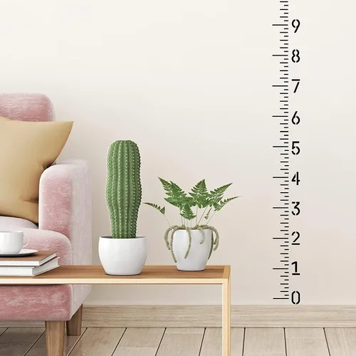Miniatura 6 de Deezio Plantillas de pavimento: juego de plantillas entrelazadas de números de 6 pulgadas, plantillas de bordillos y medianas, grosores