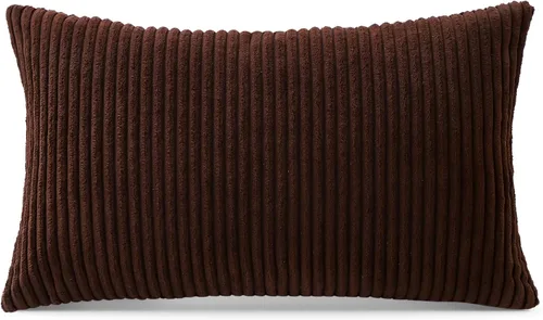 Miniatura 168 de Artscope Fundas de Almohada de Pana a Rayas Acogedoras Súper Suaves Decorativas Cuadradas Fundas de Cojín para Sofá Sillón Dormitorio Decoración