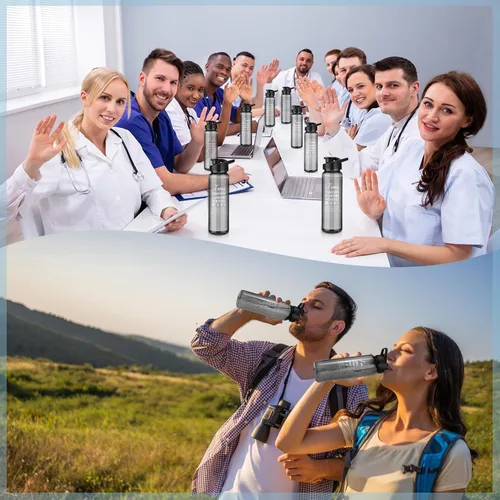 Miniatura 5 de Pinkunn 12 Pcs Employee Appreciation Gifts Thank You Water Bottles Bulk 24 oz Team Inspirational Gifts Reusable Plastic Sports Bottles with Lids for