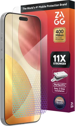 ZAGG XTR5 - Protector de pantalla para iPhone 17 Pro Max, vidrio, protección contra la luz azul, 11 veces más fuerte, tecnología Eyesafe CPF60,