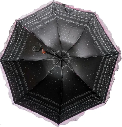 Miniatura 3 de Sombrilla plegable de viaje compacta resistente a los rayos UV, sombrilla de encaje de princesa para mujeres y niñas