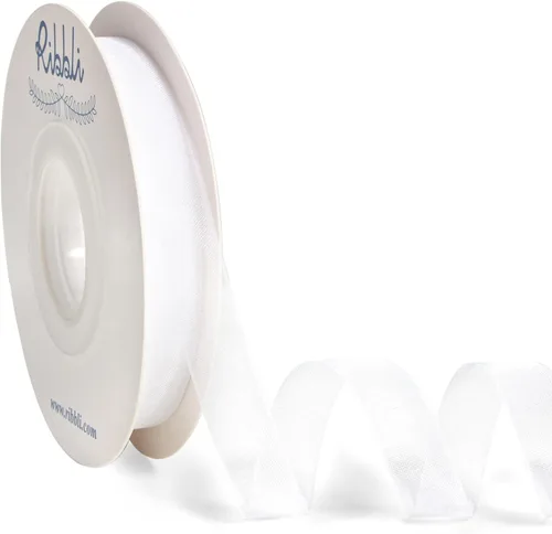 Miniatura 9 de Ribbli - Cinta de organza color oro pálido, 1/2 pulgadas x 50 yardas continuas, cinta transparente dorada para envolver regalos, envolver galletas