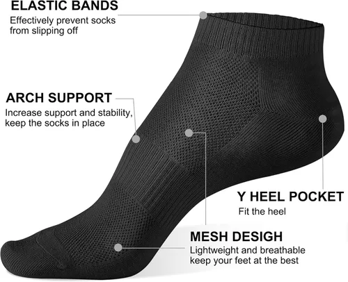 Miniatura 2 de Cozi Foot 510 pares de calcetines de tobillo para mujer, atléticos, suaves, de corte bajo