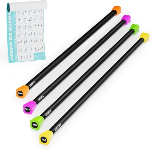 Miniatura 9 de LIONSCOOL Workout Weighted Bar,Padded Exercise Weight Bar, Solid Steel Stretching weighted bar set for Body Sculpting, Physical Therapy,Body Toning