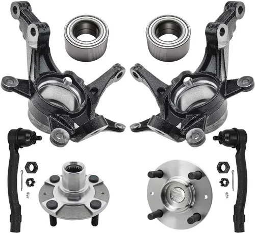 Miniatura 62 de Detroit Axle - Kit de nudillos traseros izquierdo FWD para Hyundai Santa Fe 2007-2009 Veracruz 2007-2012, reemplazo del conjunto de cojinete