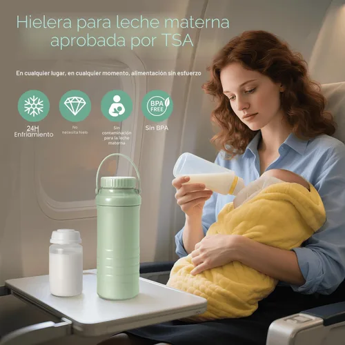 Miniatura 3 de Botella enfriadora portátil de leche materna, regalo para el día de la madre, capacidad de 22 onzas, enfriador de leche materna para viajes