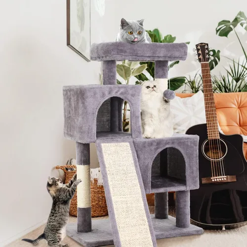 Miniatura 2 de Árbol para gatos de interior, torre para gatos de 36 pulgadas, condominio de varios niveles para gatos con sisal, tabla de rascar, bola colgante