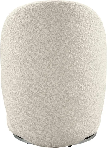 Miniatura 7 de OSP Home Furnishings - Silla de tocador Lystra giratoria de barril con tela de bouclé texturizada, crema
