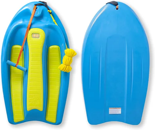 ZUP Coast Board - Wakeboard todo en uno para niños con mango de cuerda, tabla de entrenamiento, rodillera y esquís acuáticos para deportes