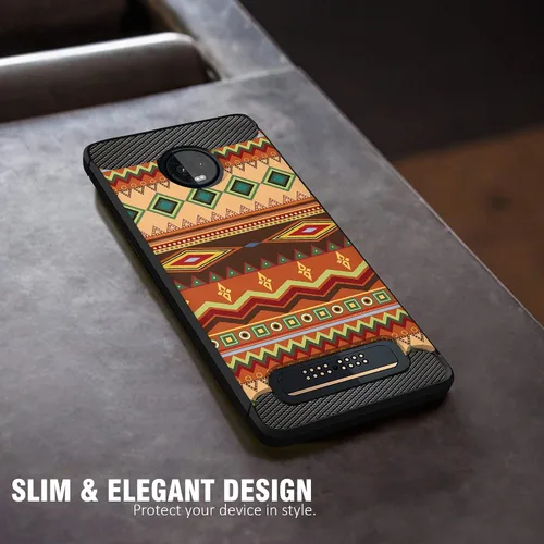 Miniatura 2 de CasesOnDeck Funda compatible con [Motorola Moto Z3 Play Moto Z3] Moto Z3 Design, funda delgada negra flexible y elegante protección contra golpes
