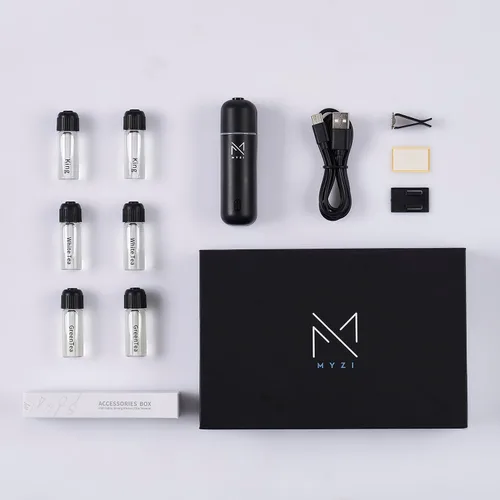 Miniatura 6 de MYZI Difusor de ambientador de coche, difusor sin agua, difusor de aceite esencial para automóvil con 6 aromas de repuesto, difusor de aire