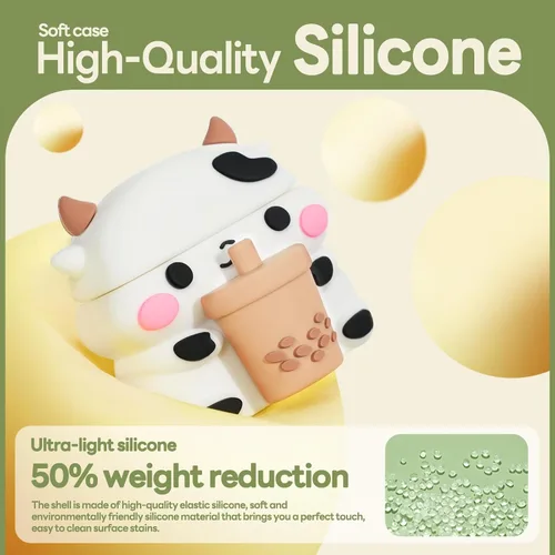 Miniatura 5 de Funda Linda para AirPods Pro 3 Funda(2025) con Kit Limpiador, Graciosa Funda de Dibujos Animados 3D para Airpods Pro de 3ª Generación, Funda