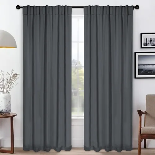 Miniatura 17 de BLUENILEMILLS Paneles de cortinas opacas para oscurecer la habitación con bolsillo para barra/pestañas traseras, cortinas perfectas para ventanas