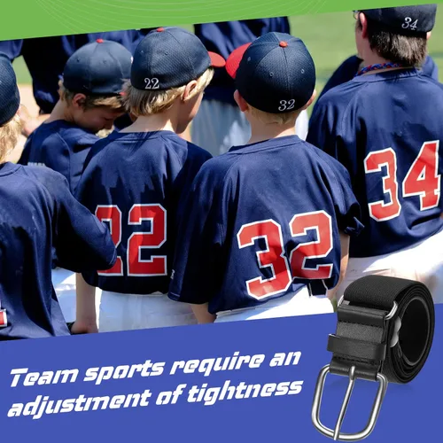 Miniatura 6 de Hercicy 12 cinturones de béisbol, cinturones de sóftbol a granel para adultos y jóvenes, cinturón de fútbol ajustable para niños y niñas