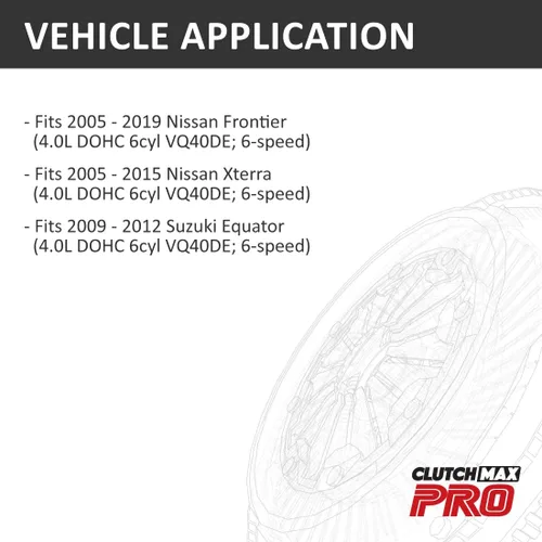 Miniatura 2 de PRO - Kit de embrague OEM resistente compatible con Nissan Frontier 2005-2019 Xterra 2005-2015 2009-2012 Suzuki Equator 6 velocidades 4.0L VQ40DE