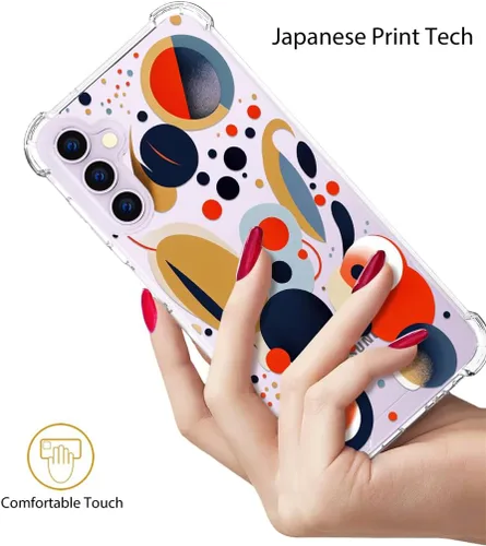 Miniatura 4 de Compatible con Samsung Galaxy S23 - Funda transparente para mujeres y niñas, diseño transparente (formas geométricas de arte abstracto)